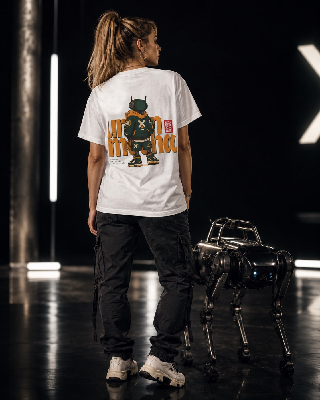 Urban Mecha robot graphic tee | Mech character streetwear
