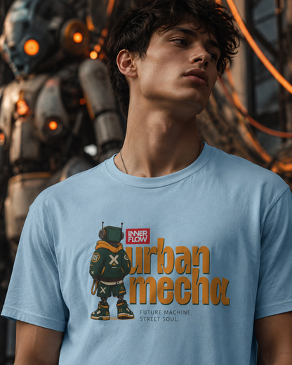 Urban Mecha robot graphic tee | Mech character streetwear