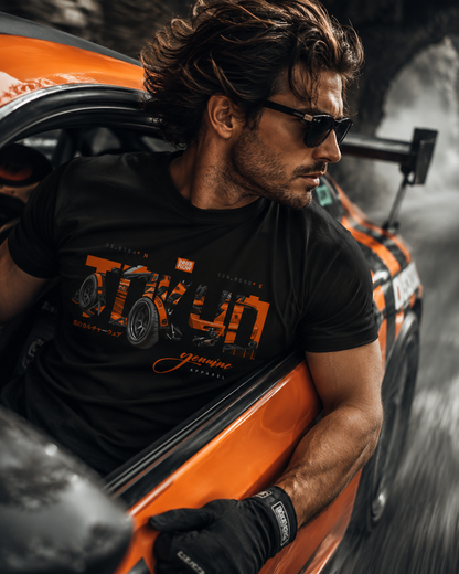 Tokyo Midnight Skyline Tee - Dark Style graphic tee photo