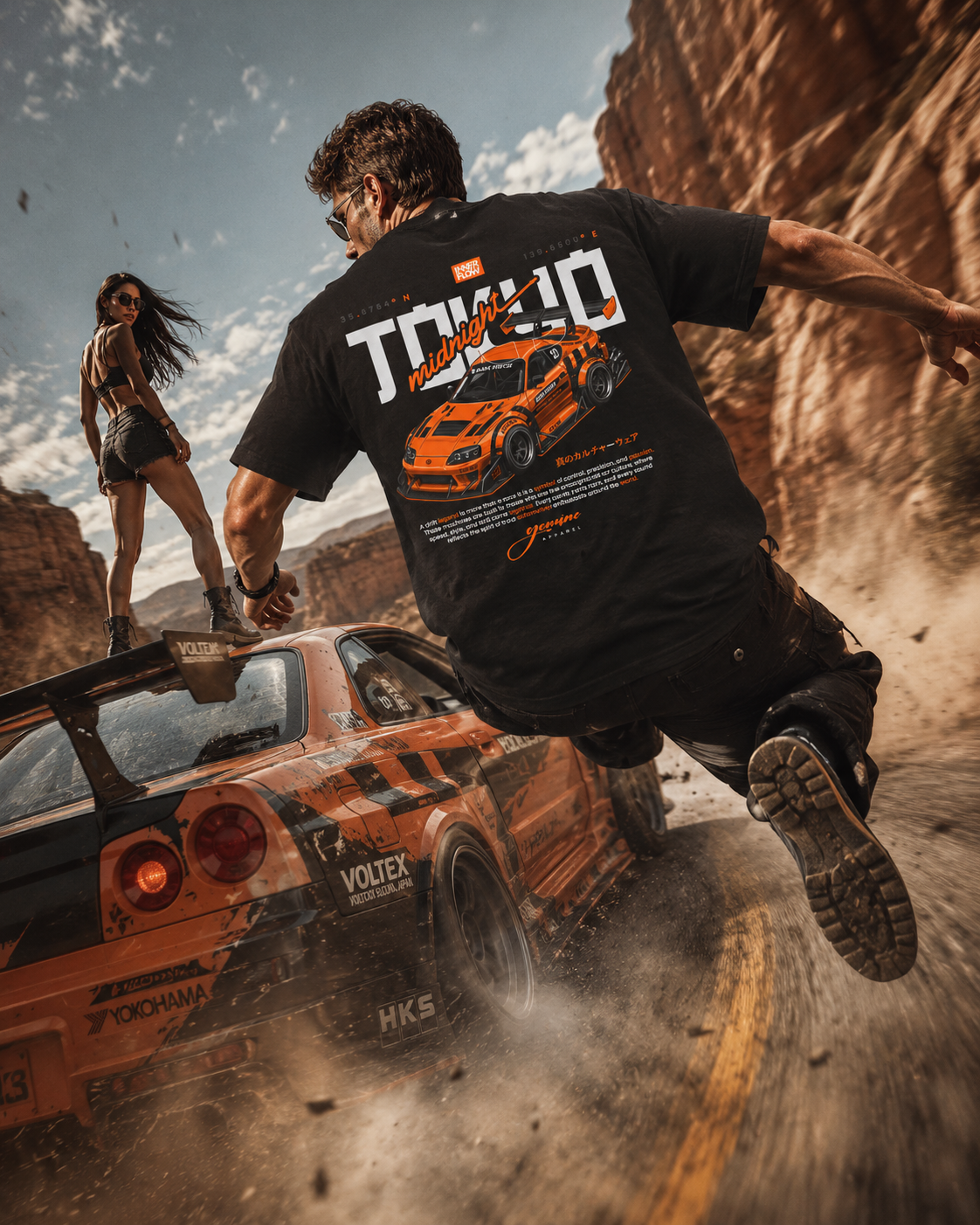 Tokyo Midnight Skyline Tee - Dark Style graphic tee photo