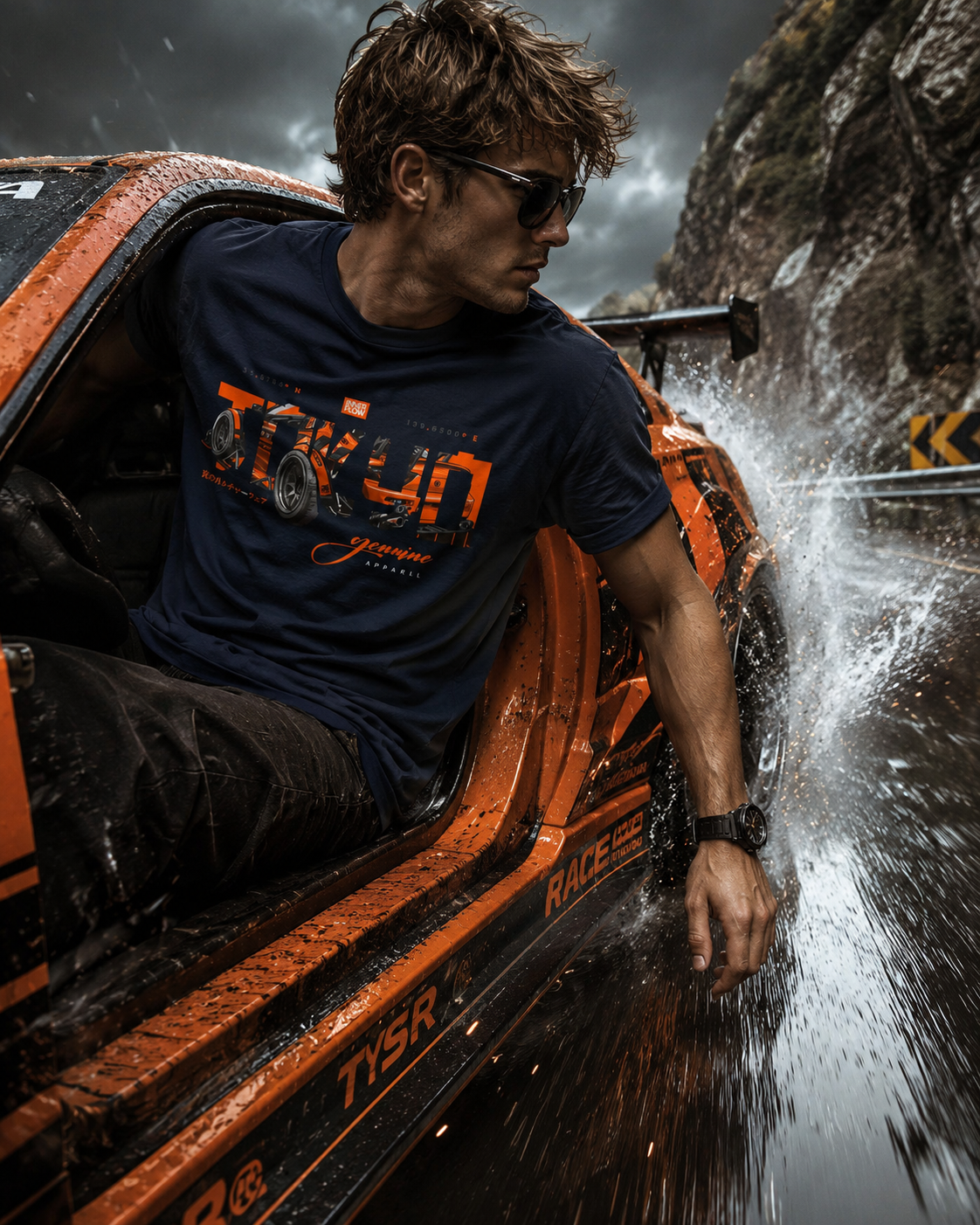 Tokyo Midnight Skyline Tee - Dark Style graphic tee photo