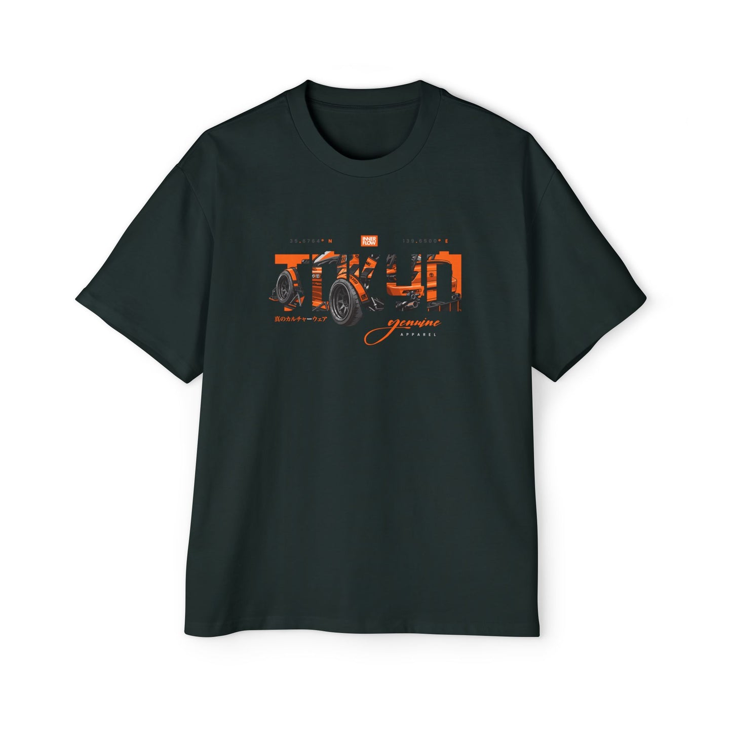 Tokyo Midnight Skyline car tee | Racing Graphic Tee | Dark Style