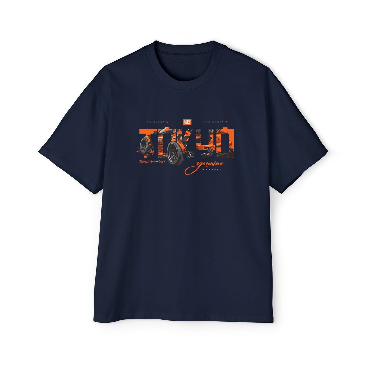 Tokyo Midnight Skyline car tee | Racing Graphic Tee | Dark Style