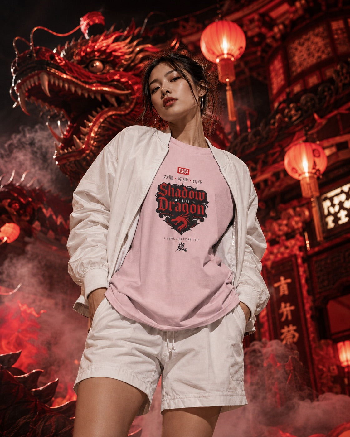 Shadow of the Dragon T-shirt | Samurai Dragon Graphic Tee