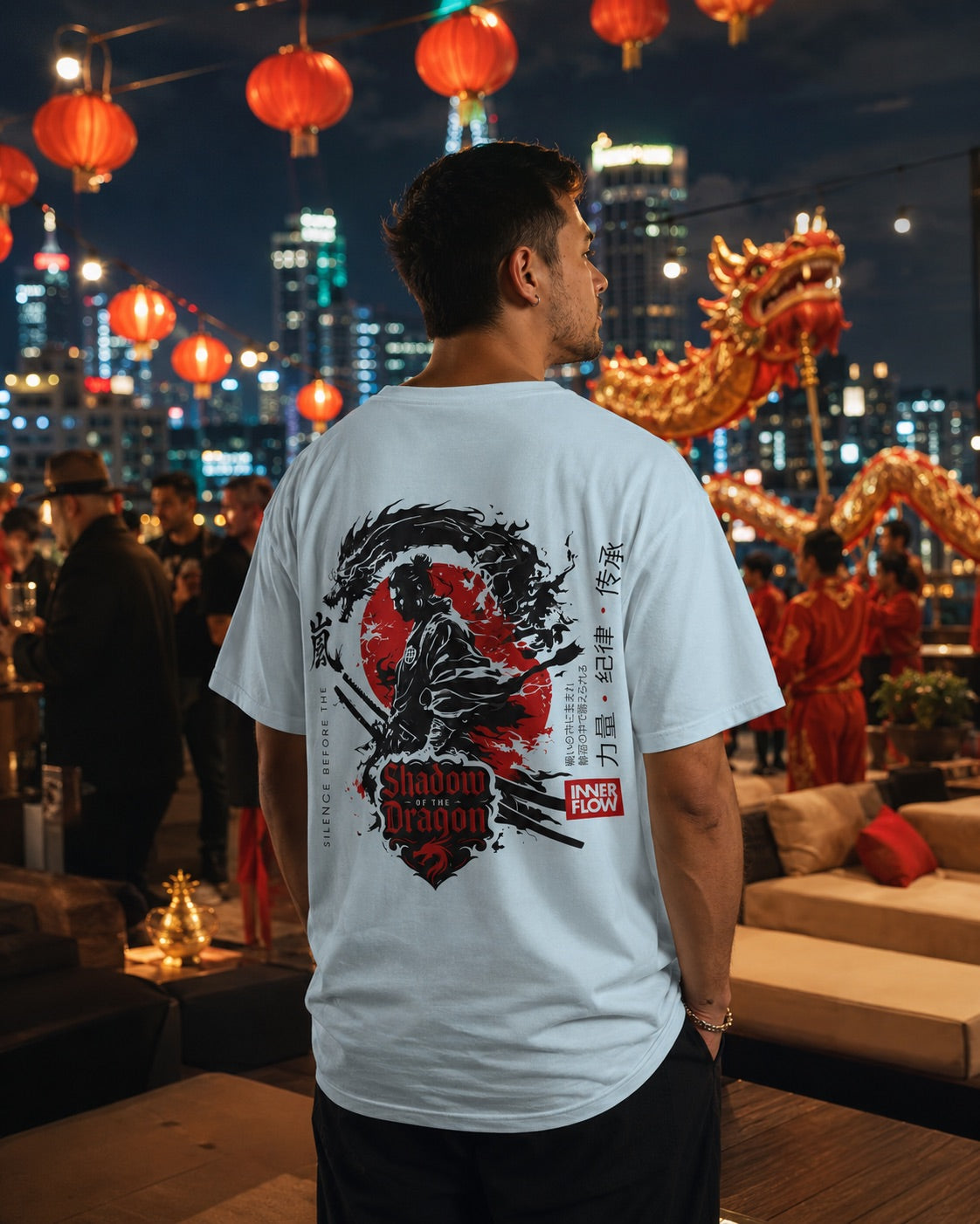 Shadow of the Dragon T-shirt | Samurai Dragon Graphic Tee