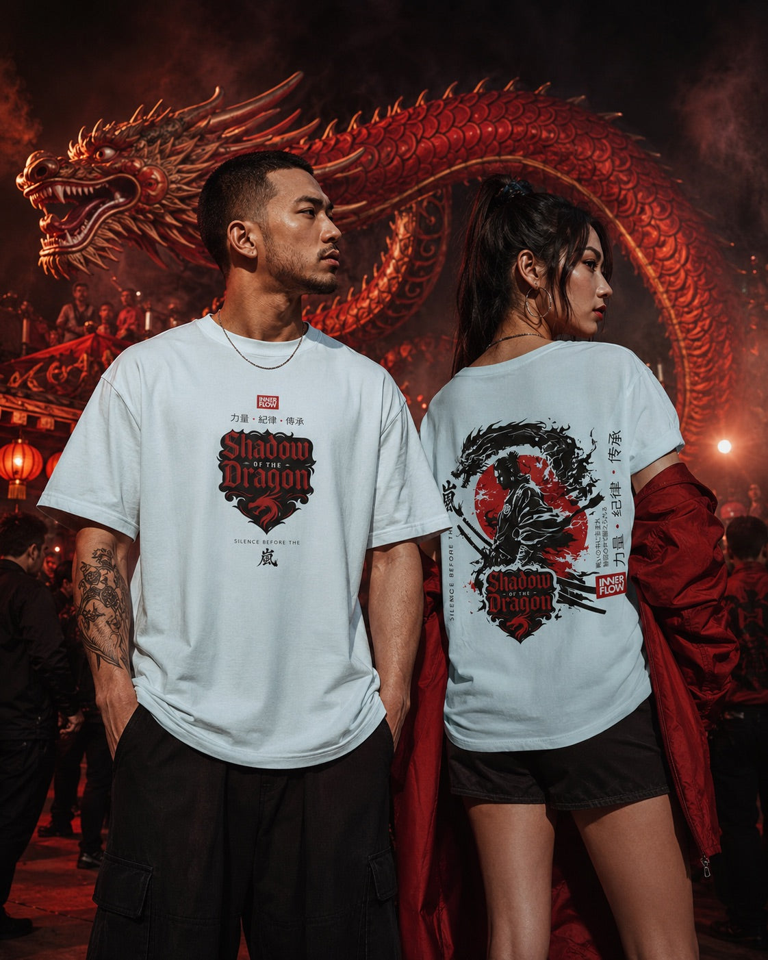Shadow of the Dragon T-shirt | Samurai Dragon Graphic Tee
