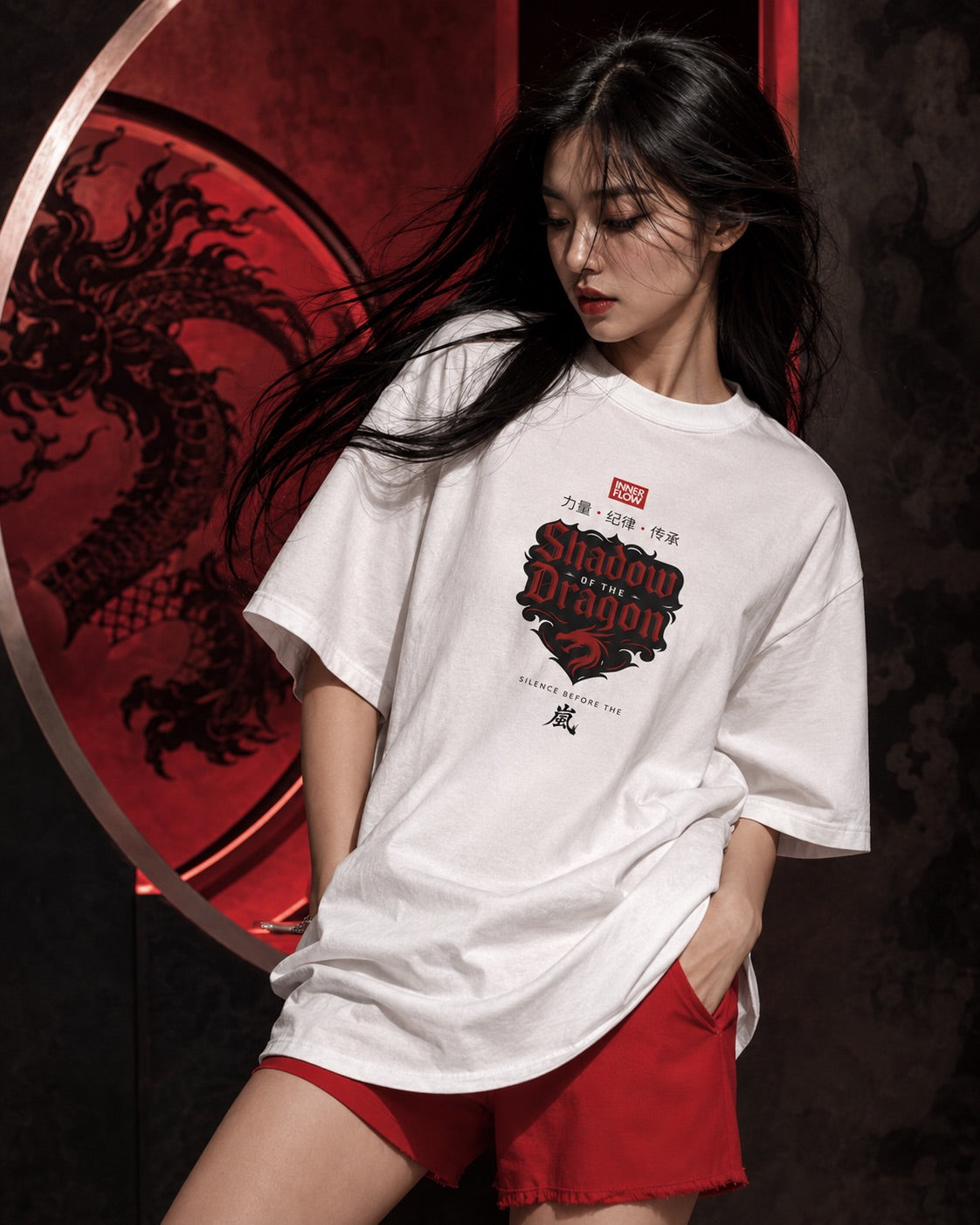Shadow of the Dragon T-shirt | Samurai Dragon Graphic Tee