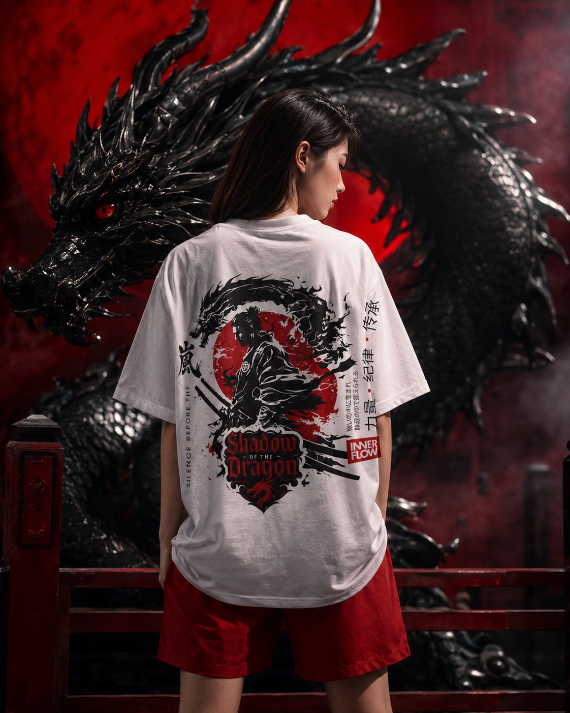 Shadow of the Dragon T-shirt | Samurai Dragon Graphic Tee