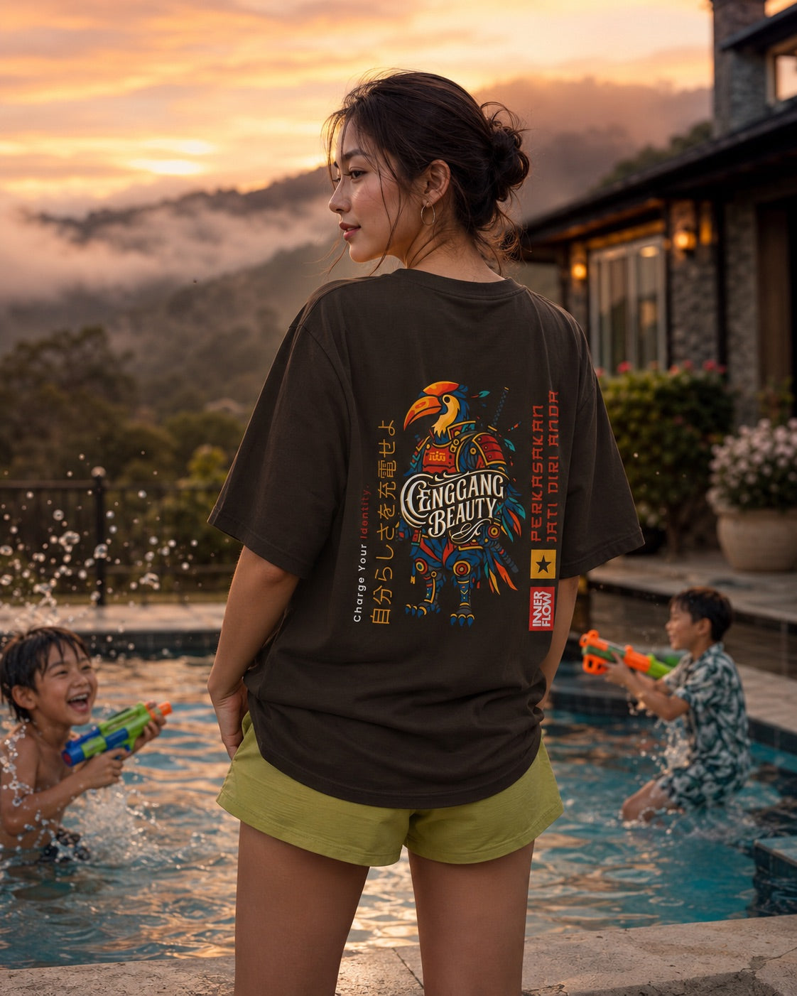 Colorful Toucan Illustration T-Shirt | Enggang Beauty Graphic Tee (anime T shirts)
