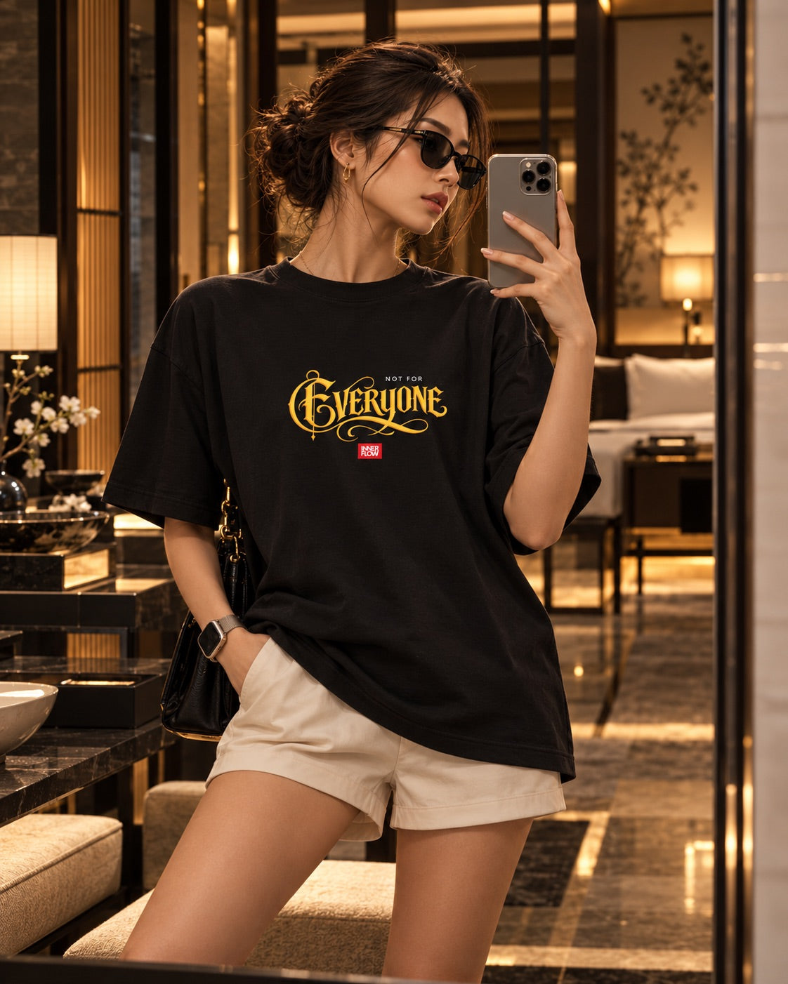 No For Everyone Typography T-Shirt - Black