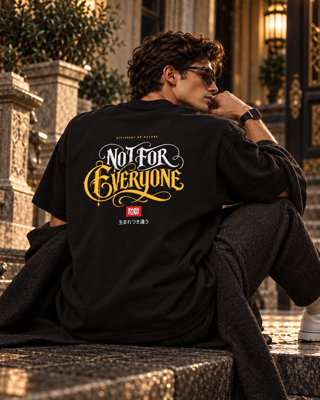 No For Everyone Typography T-Shirt - Black