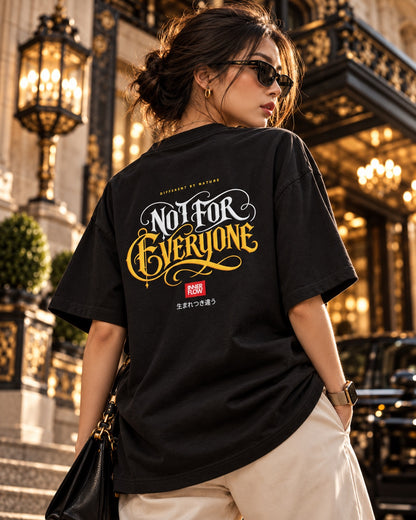 No For Everyone Typography T-Shirt - Black
