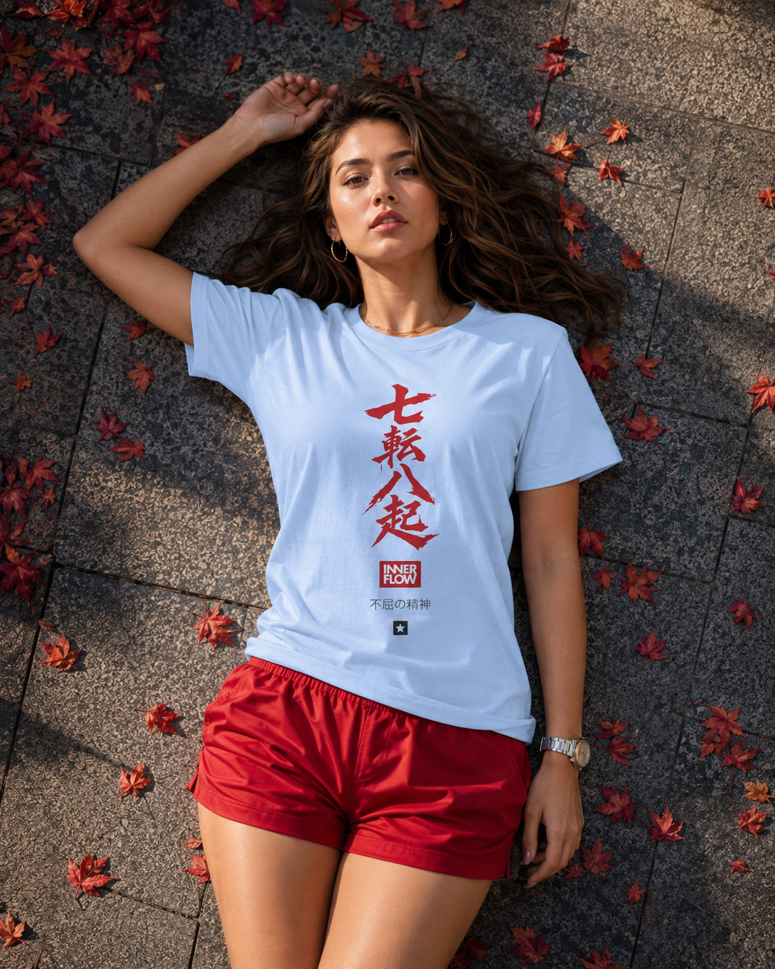 Samurai Skull Rider T-Shirt | Japanese Warrior Graphic Tee | Light Colour