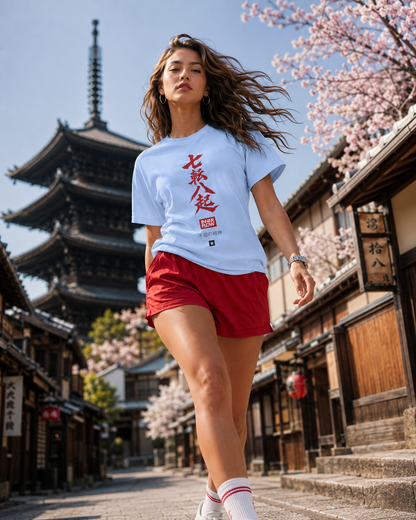 Samurai Skull Rider T-Shirt | Japanese Warrior Graphic Tee | Light Colour