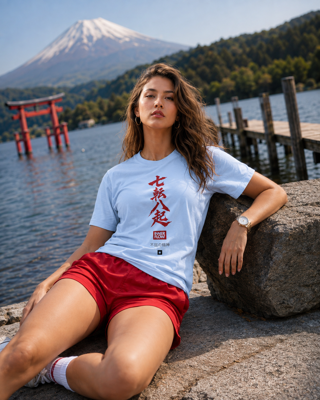 Samurai Skull Rider T-Shirt | Japanese Warrior Graphic Tee | Light Colour