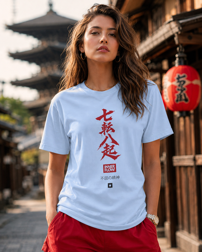 Samurai Skull Rider T-Shirt | Japanese Warrior Graphic Tee | Light Colour