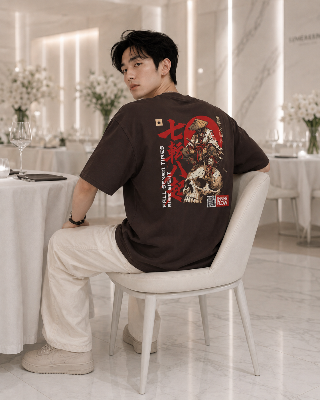 Samurai Skull Rider T-Shirt | Japanese Warrior Graphic Tee | Dark