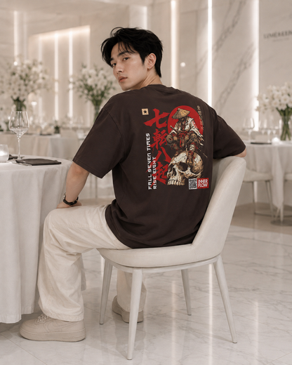Samurai Skull Rider T-Shirt | Japanese Warrior Graphic Tee | Dark