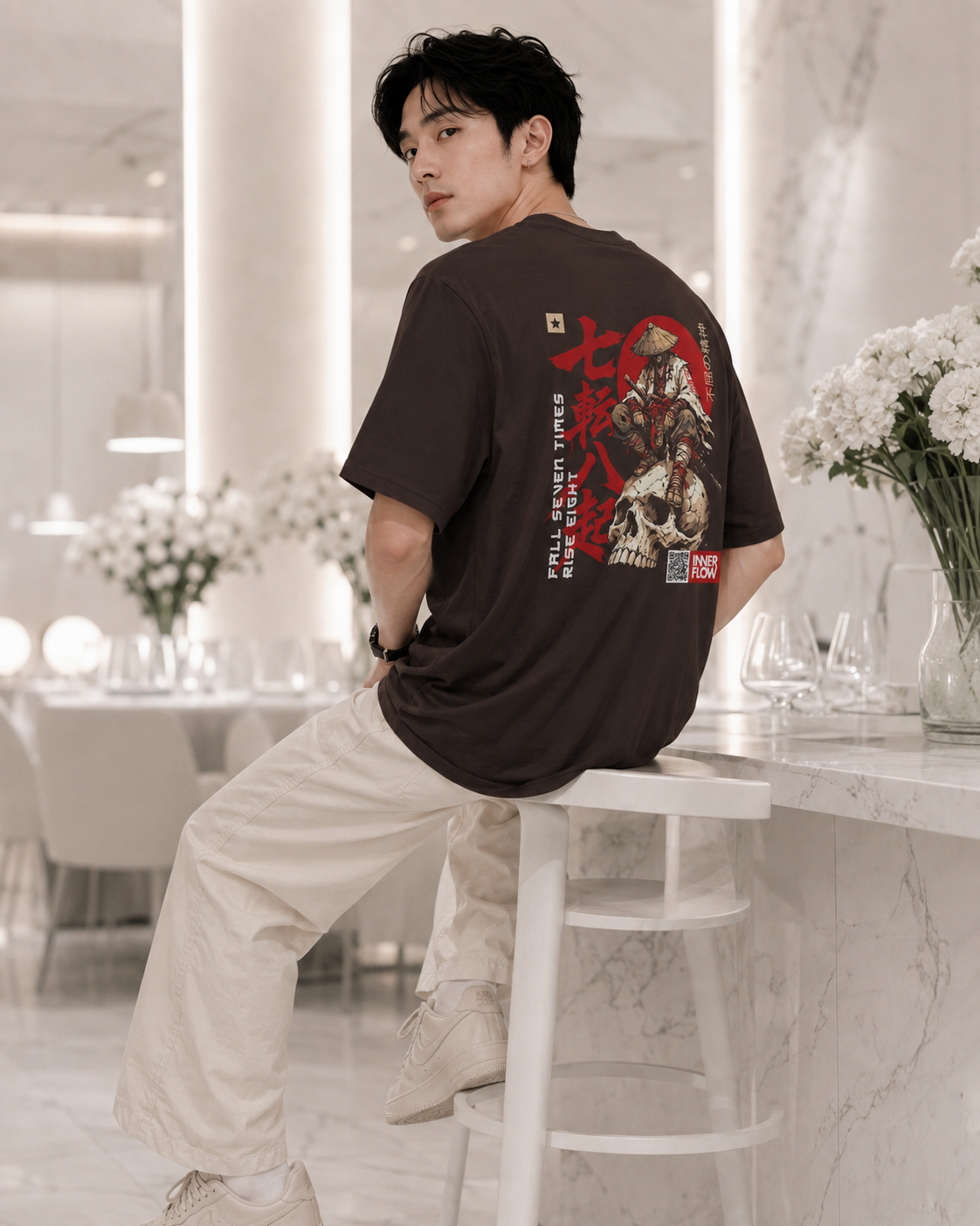 Samurai Skull Rider T-Shirt | Japanese Warrior Graphic Tee | Dark