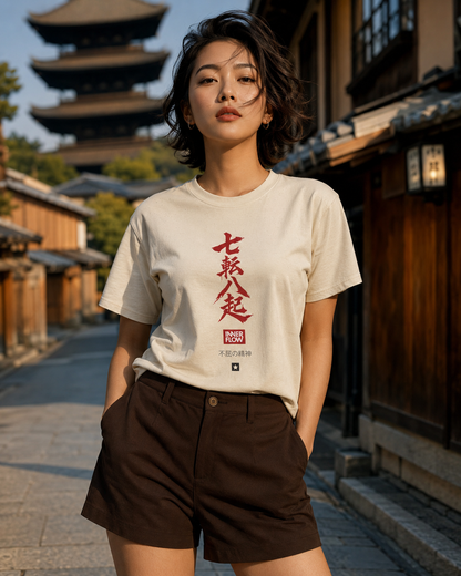 Samurai Skull Rider T-Shirt | Japanese Warrior Graphic Tee | Light Colour