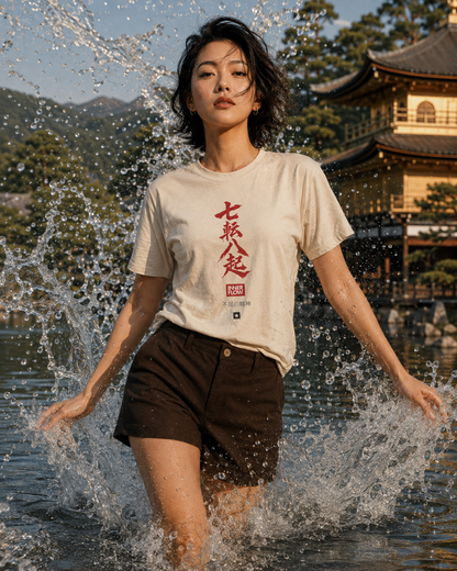 Samurai Skull Rider T-Shirt | Japanese Warrior Graphic Tee | Light Colour