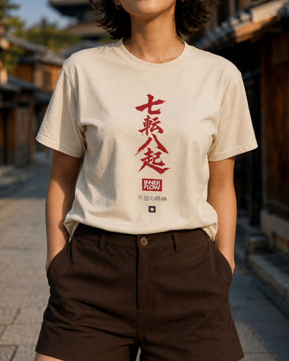 Samurai Skull Rider T-Shirt | Japanese Warrior Graphic Tee | Light Colour