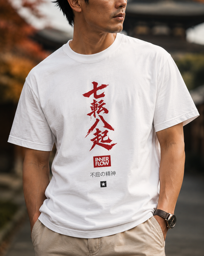 Samurai Skull Rider T-Shirt | Japanese Warrior Graphic Tee | Light Colour