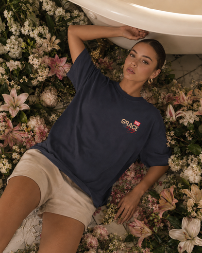 Grace floral portrait Tee | Vintage modern grace graphic tshirt women