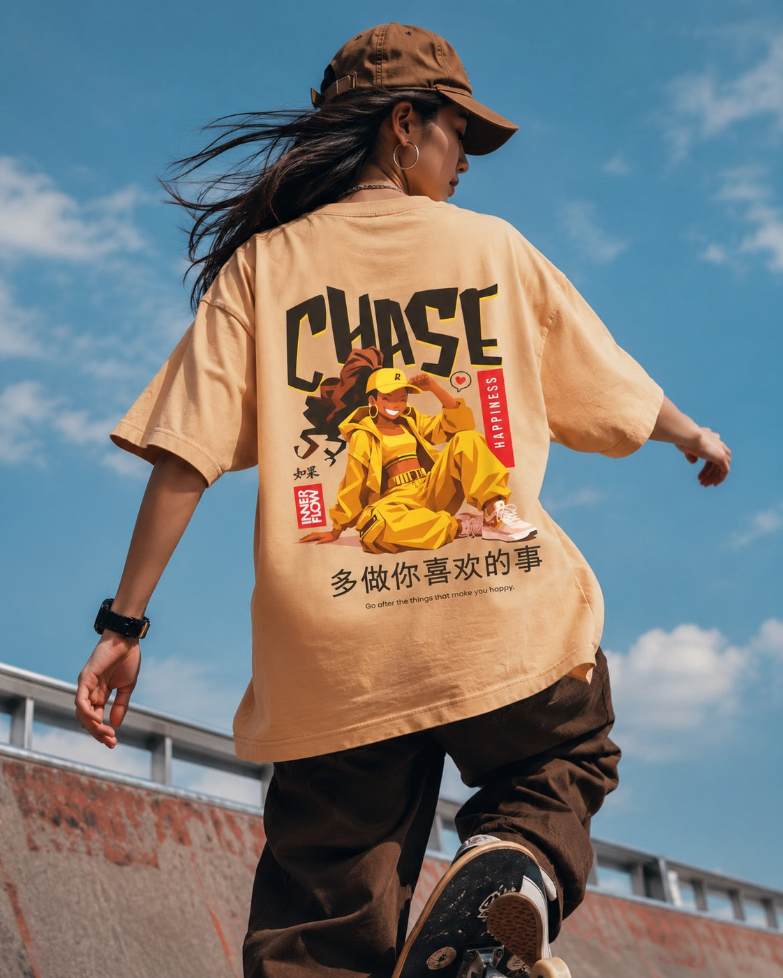 Chase Streetwear Character Tee | Graphic T-Shirt, Asian Typography