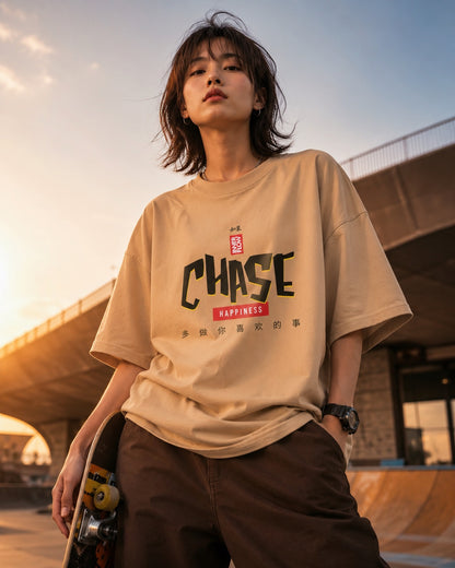 Chase Streetwear Character Tee | Graphic T-Shirt, Asian Typography