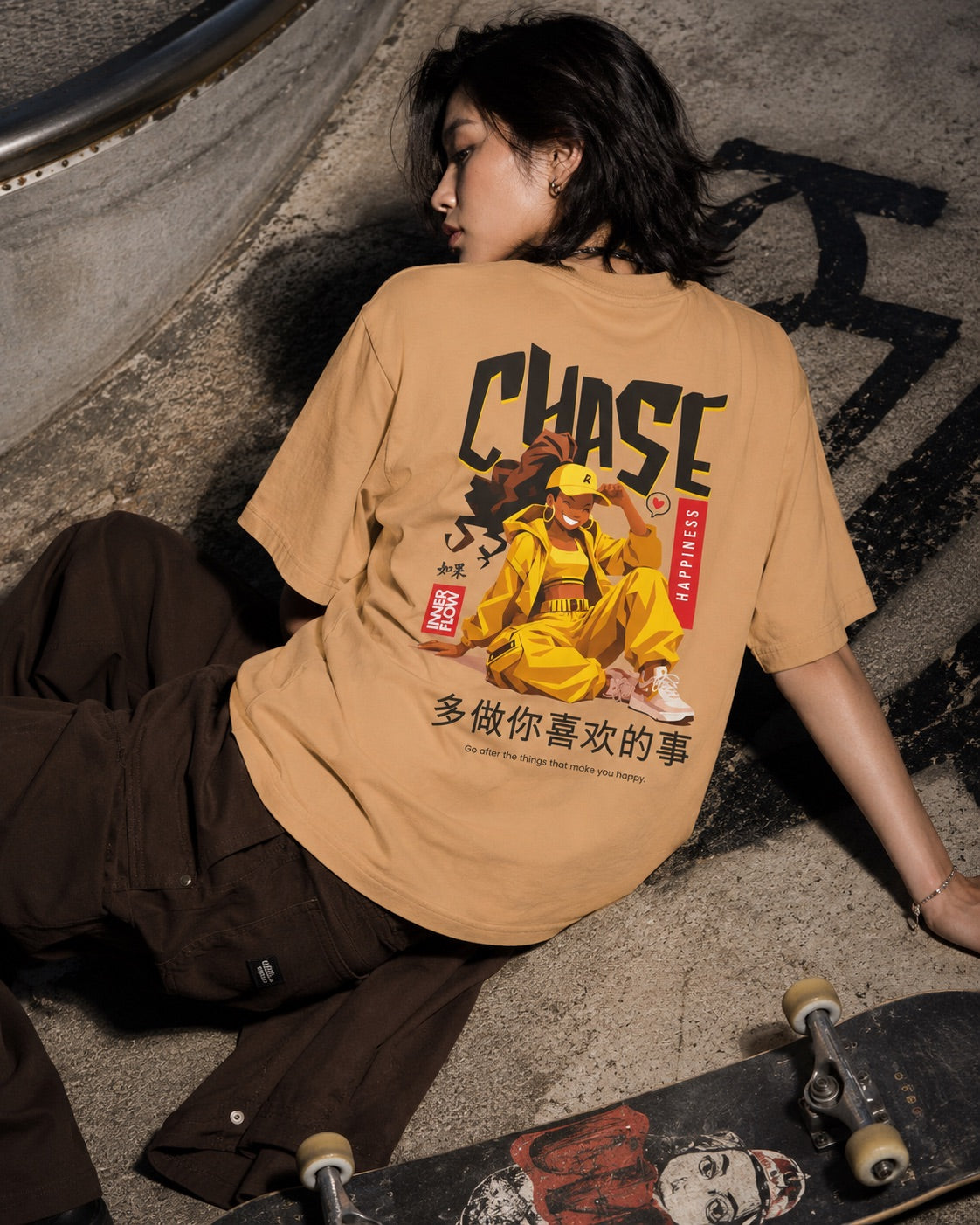 Chase Streetwear Character Tee | Graphic T-Shirt, Asian Typography