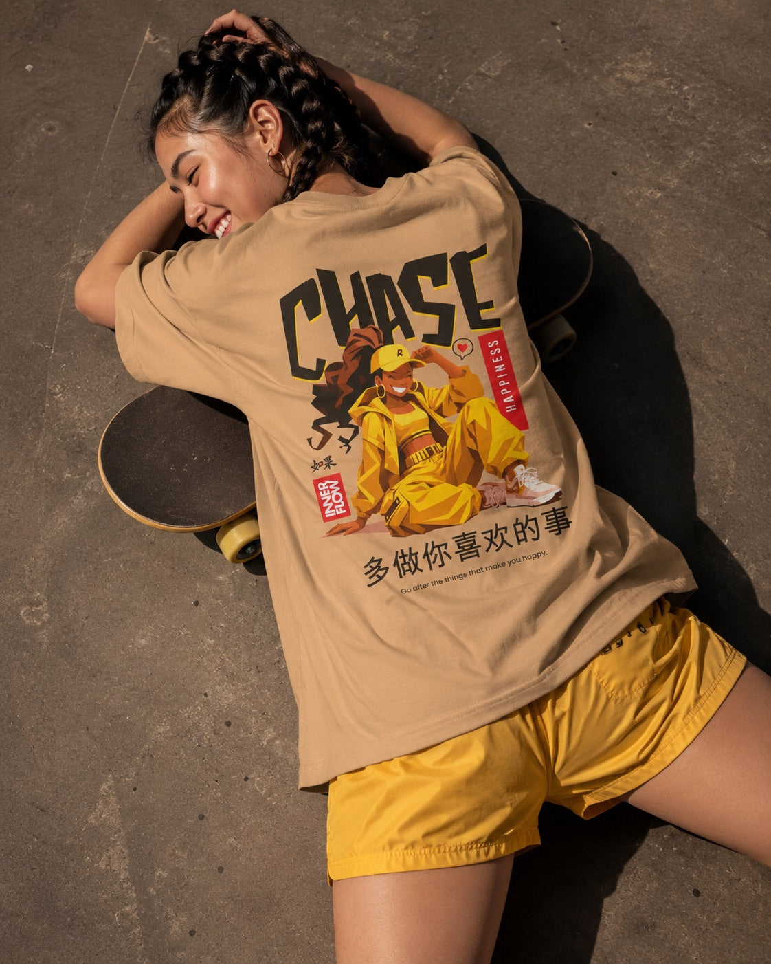 Chase Streetwear Character Tee | Graphic T-Shirt, Asian Typography