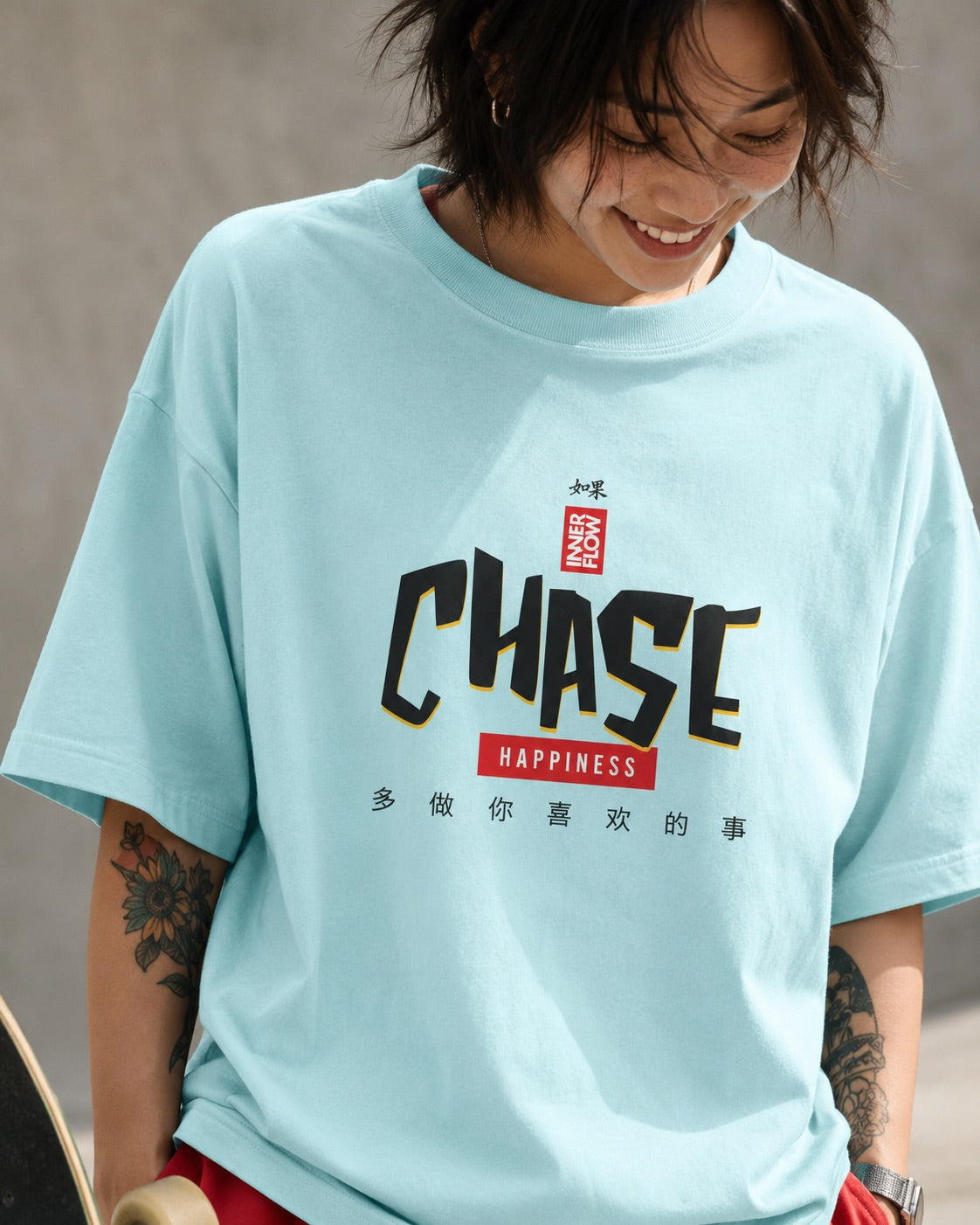 Chase Streetwear Character Tee | Graphic T-Shirt, Asian Typography