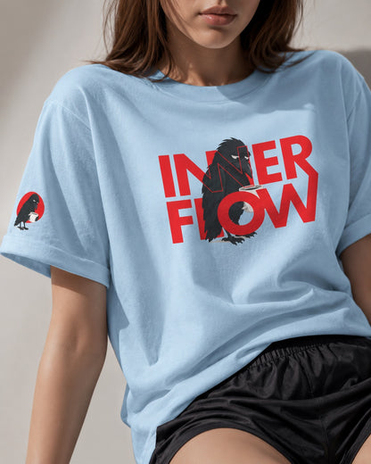 Hello Darkness Crow T-Shirt | Inner Flow Graphic Tee, Gothic Coffee Design
