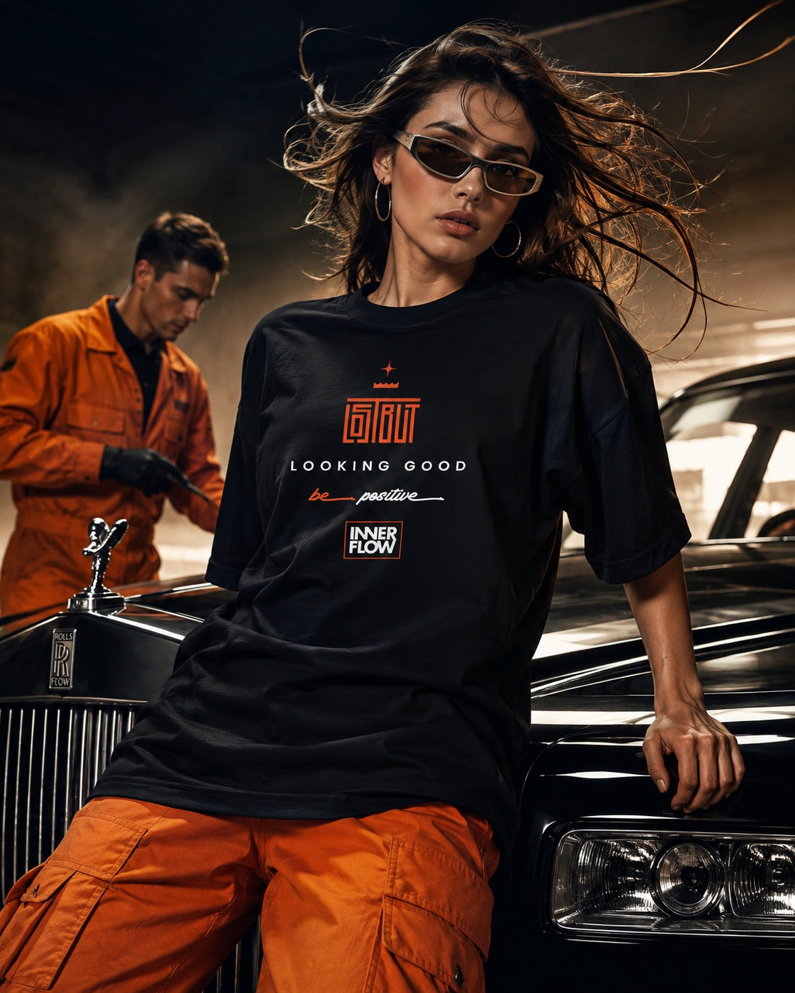 Looking Good graphic T-Shirt | Streetwear slogan tee, black retro script