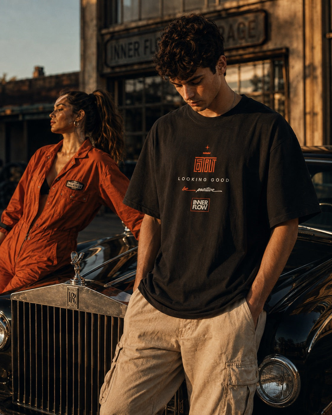 Looking Good graphic T-Shirt | Streetwear slogan tee, black retro script