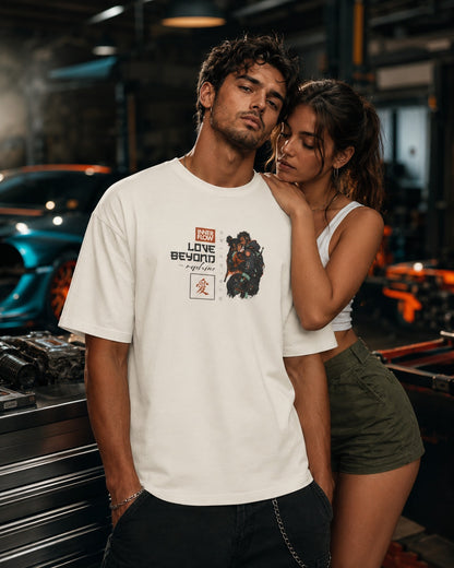 Love Beyond Tee | Cyberpunk Couple Illustration
