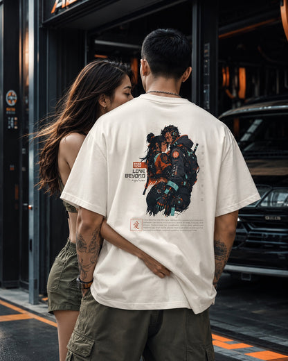 Love Beyond Tee | Cyberpunk Couple Illustration
