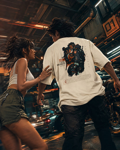Love Beyond Tee | Cyberpunk Couple Illustration