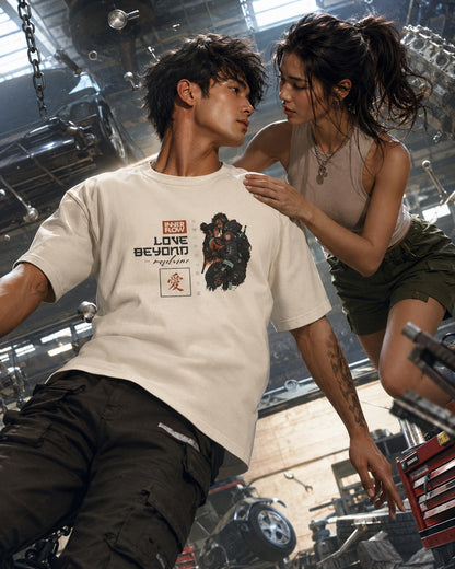 Love Beyond Tee | Cyberpunk Couple Illustration