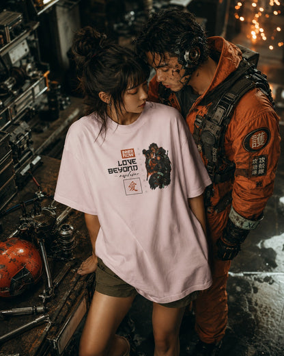 Love Beyond Tee | Cyberpunk Couple Illustration