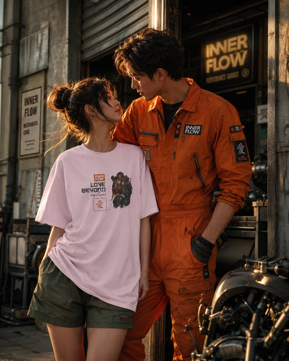 Love Beyond Tee | Cyberpunk Couple Illustration