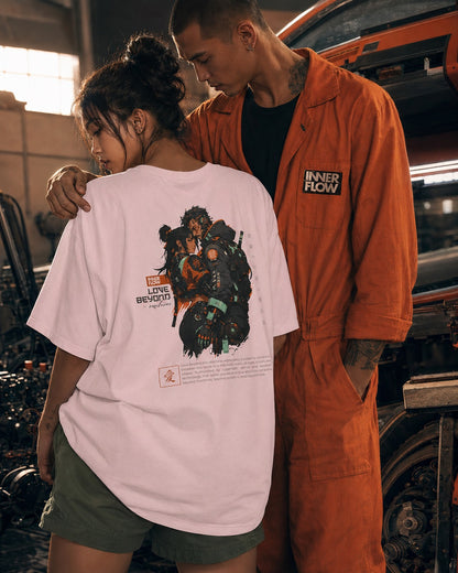 Love Beyond Tee | Cyberpunk Couple Illustration