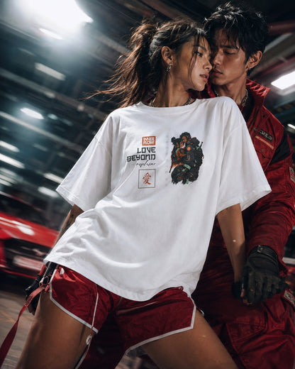 Love Beyond Tee | Cyberpunk Couple Illustration