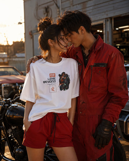 Love Beyond Tee | Cyberpunk Couple Illustration