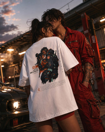 Love Beyond Tee | Cyberpunk Couple Illustration