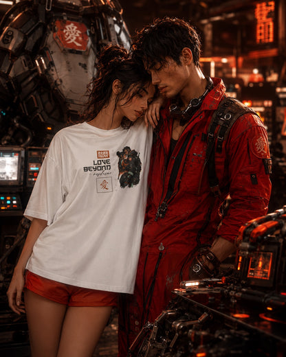 Love Beyond Tee | Cyberpunk Couple Illustration