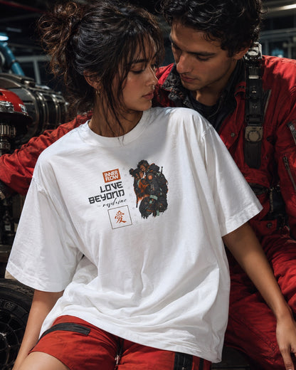 Love Beyond Tee | Cyberpunk Couple Illustration