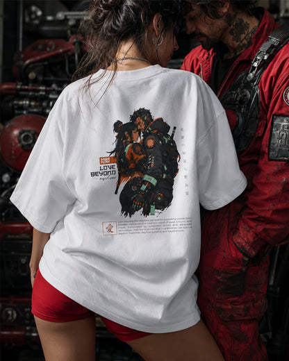 Love Beyond Tee | Cyberpunk Couple Illustration