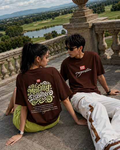 Mentally Elsewhere graphic tee | Short Sleeve T-Shirt, Retro Script Design
